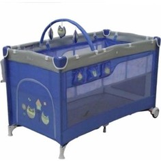 Манеж кровать Mille DELUXE 60 х120( blue) 2 уровня,сумка G120DLX