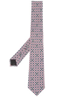 галстук с геометрическим узором с черепами Alexander McQueen