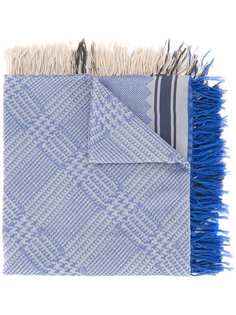 клетчатый шарф с узором с черепами Alexander McQueen