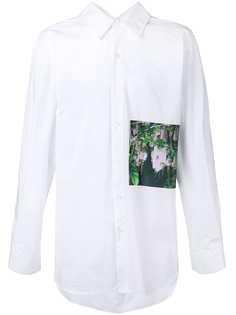 длинная рубашка с заплаткой с цветочным принтом Yuiki Shimoji