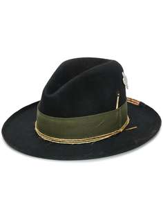 шляпа с зеленой лентой Nick Fouquet