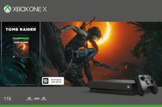 Игровая консоль MICROSOFT Xbox One X с 1 ТБ памяти, игрой Shadow of the Tomb Raider, CYV-00106, черный