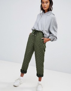 Зеленые стеганые джоггеры ASOS DESIGN - Зеленый