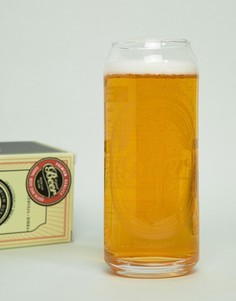 Стеклянный пивной стакан в форме жестяной банки с принтом Beer Gift Republic - Мульти