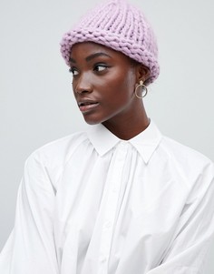 Вязаная шапка-бини Vero Moda - Фиолетовый