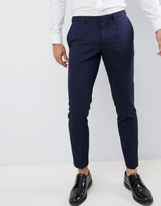 Темно-синие облегающие брюки Burton Menswear - Темно-синий