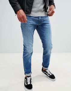 Узкие джинсы с поношенным эффектом G-Star 3301 - Синий