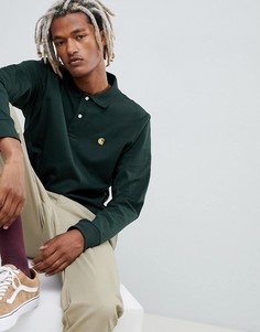 Зеленое поло с длинными рукавами Carhartt WIP Chase - Зеленый