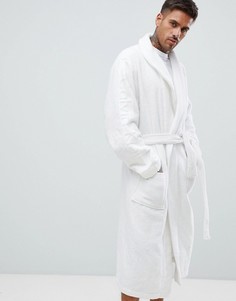 Махровый халат с логотипом Calvin Klein - Белый