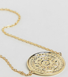 Позолоченный браслет-цепочка с монетой Orelia - Золотой