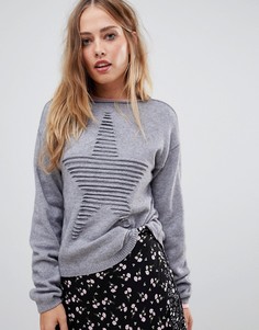 Джемпер с круглым вырезом и звездой Liquorish - Серый