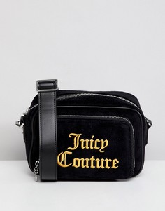 Сумка через плечо с вышитым логотипом Juicy Couture Black Label Pixley - Черный