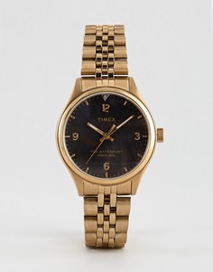 Золотистые часы-браслет Timex Waterbury - Золотой