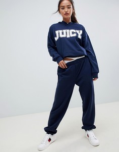 Спортивные брюки с логотипом и манжетами Juicy By Juicy Couture - Темно-синий
