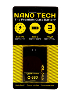 Аккумулятор Nano Tech 1800 mAh для Micromax Q383