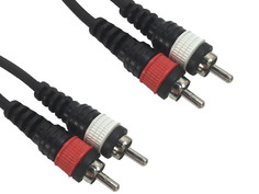 Аксессуар American Dj 2xRCA - 2xRCA 3m Black AC-R/3