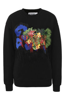 Хлопковый пуловер с принтом Versus Versace