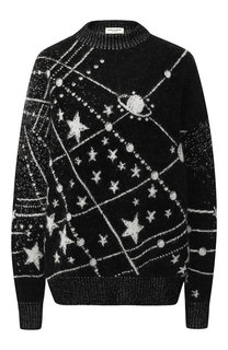 Пуловер с вышитым принтом Saint Laurent