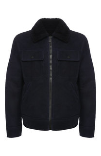 Укороченная дубленка на молнии с отложным воротником Bally