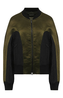 Бомбер из смеси шерсти и льна Dries Van Noten