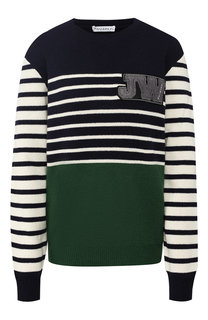 Шерстяной пуловер с логотипом бренда J.W. Anderson