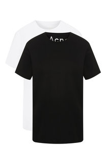 Хлопковая футболка с круглым вырезом Acne Studios