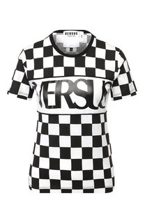 Хлопковая футболка с логотипом бренда Versus Versace