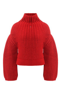 Вязаный пуловер с объемными рукавами Lanvin