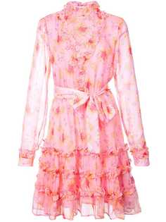 платье мини с цветочным принтом и оборками Dodo Bar Or
