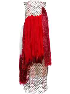 сетчатое платье с бахромой Calvin Klein 205W39nyc