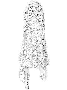 платье с вырезом-халтер и рисунком в горох Ssheena