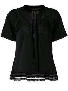 топ с кружевными вставками Sacai