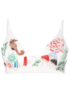 embroidered details bralette Patbo