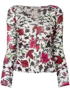 полупрозрачный топ с цветочным рисунком Dvf Diane Von Furstenberg