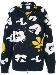 рваное вязаное худи с абстрактным рисунком Barrie