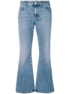расклешенные джинсы с вышивкой Alexander McQueen
