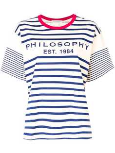 футболка в полоску с логотипом Philosophy Di Lorenzo Serafini