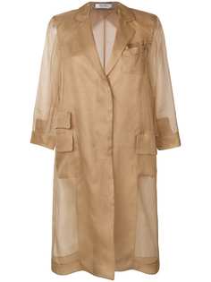 прозрачное пальто на пуговице Max Mara