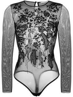 боди с отделкой из тюля Amen