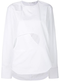 блузка с вырезными деталями Helmut Lang