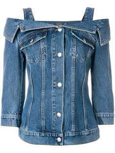 джинсовая куртка с открытыми плечами Alexander McQueen