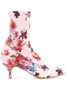 ботильоны с деталью в форме носка и цветочным принтом Strategia