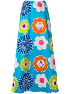 юбка макси с цветочным принтом Talbot Runhof