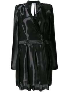 пальто на пуговицах с блеском Helmut Lang