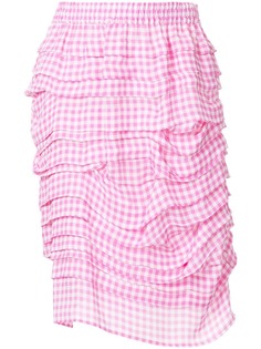 юбка-карандаш в клетку с оборками Ck Calvin Klein