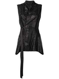 блузка с запахом и эффектом металлик Rick Owens Lilies