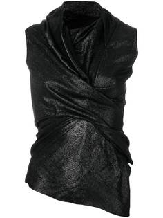 асимметричная блузка с запахом Rick Owens Lilies