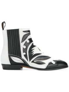 ботильоны с принтом листьев Santoni