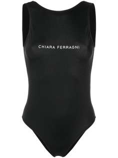 слитный купальник с логотипом Chiara Ferragni
