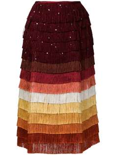 юбка с бахромой Marco De Vincenzo